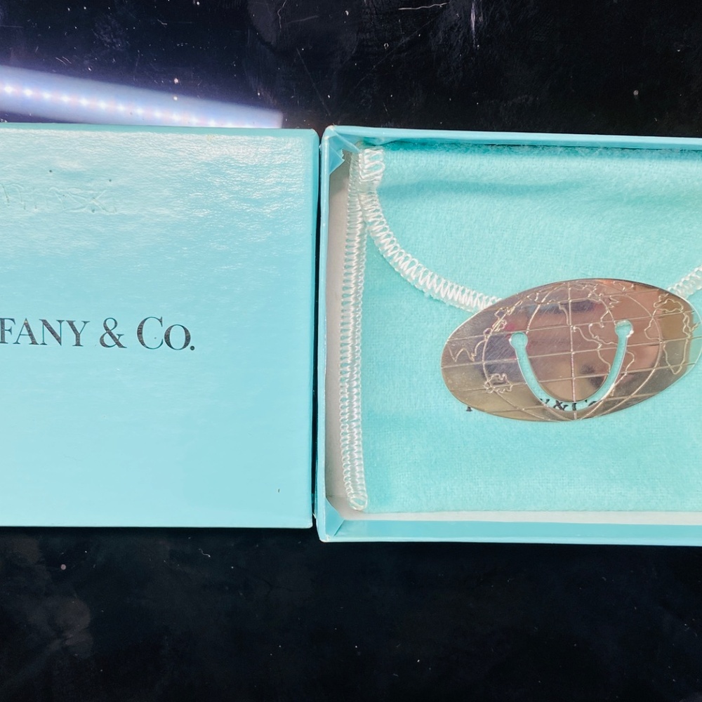 Tiffany & Co world map bookmark 925 sterling silver NICE - Picture 4 of 4